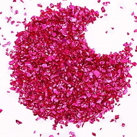 Crushed Glass Craft Glitter for Resin, Irregular Metallic Crystal Chips Sprinkles Chunky Glitter Shiny Nail Sequins Flakes for Nail Art DIY Jewelry Making Decoration Vase Filler (2-4 mm) Cover