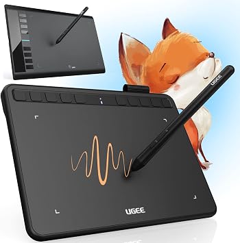 UGEE Graphics Drawing Tablet,10X6 Inches Digital Drawing Tablet with 8 Hot Keys 8192 Levels Pen | Compatible with Chromebook, Linux, Windows 7/8/10, MAC OS 10.10