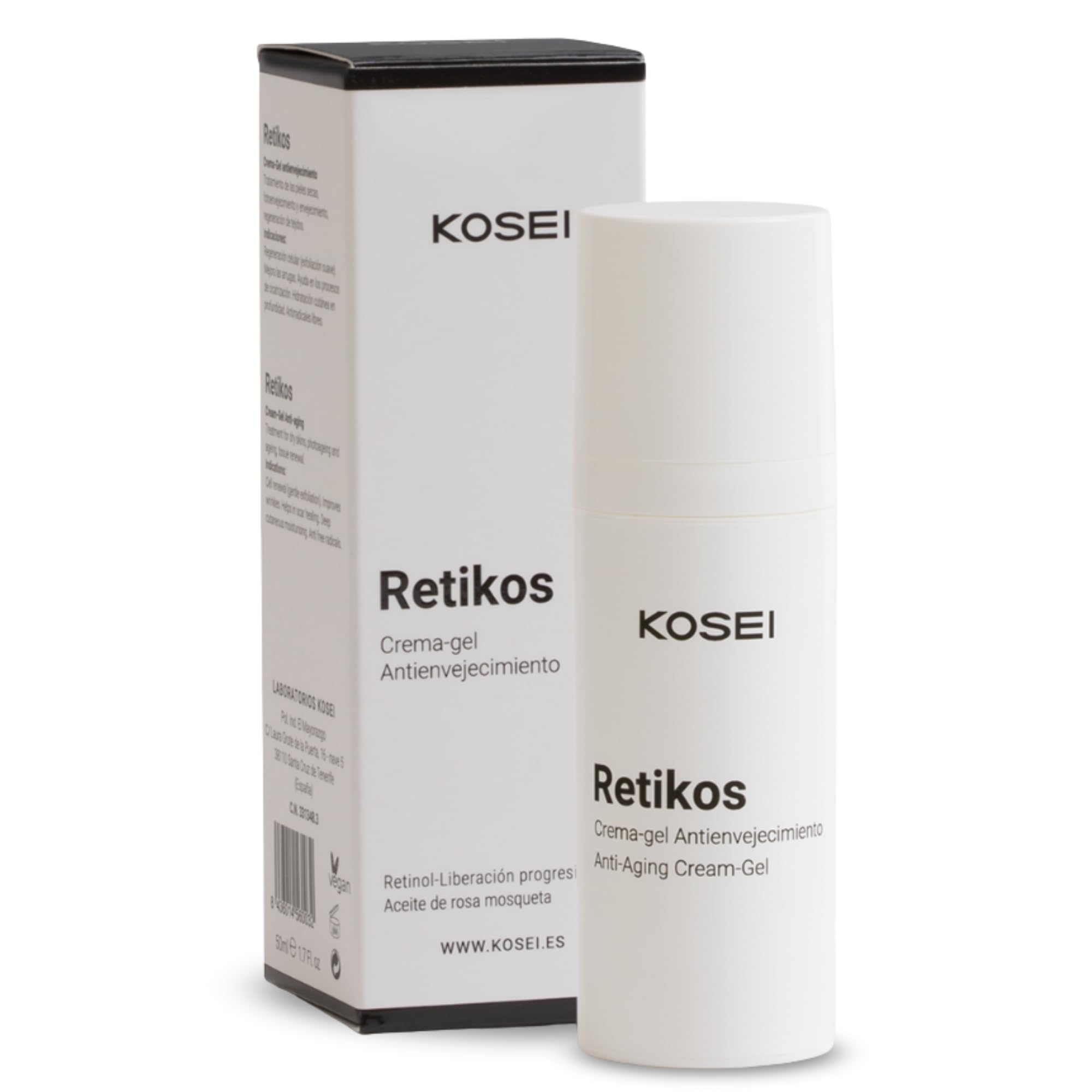 KOSEI | Crema Con Retinol | Reduce los Signos del Envejecimiento | Repara e hidrata piel sensible | Anti-imperfecciones | Crema con retinol para la cara | Retinol 0.3% | 50ml