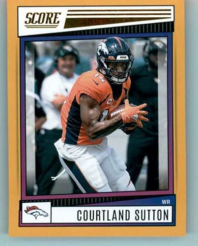 2022 Score Gold #74 Courtland Sutton Denver Broncos NFL Football Trading Card