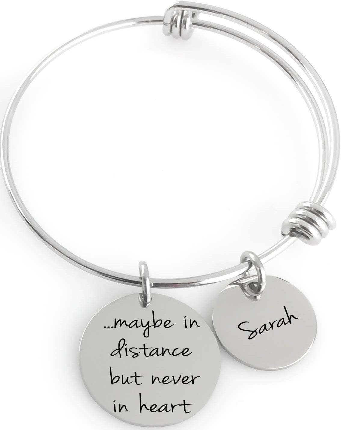 Bracelet Bangle Set (2) - together forever, never apart - maybe in distance but never in heart-