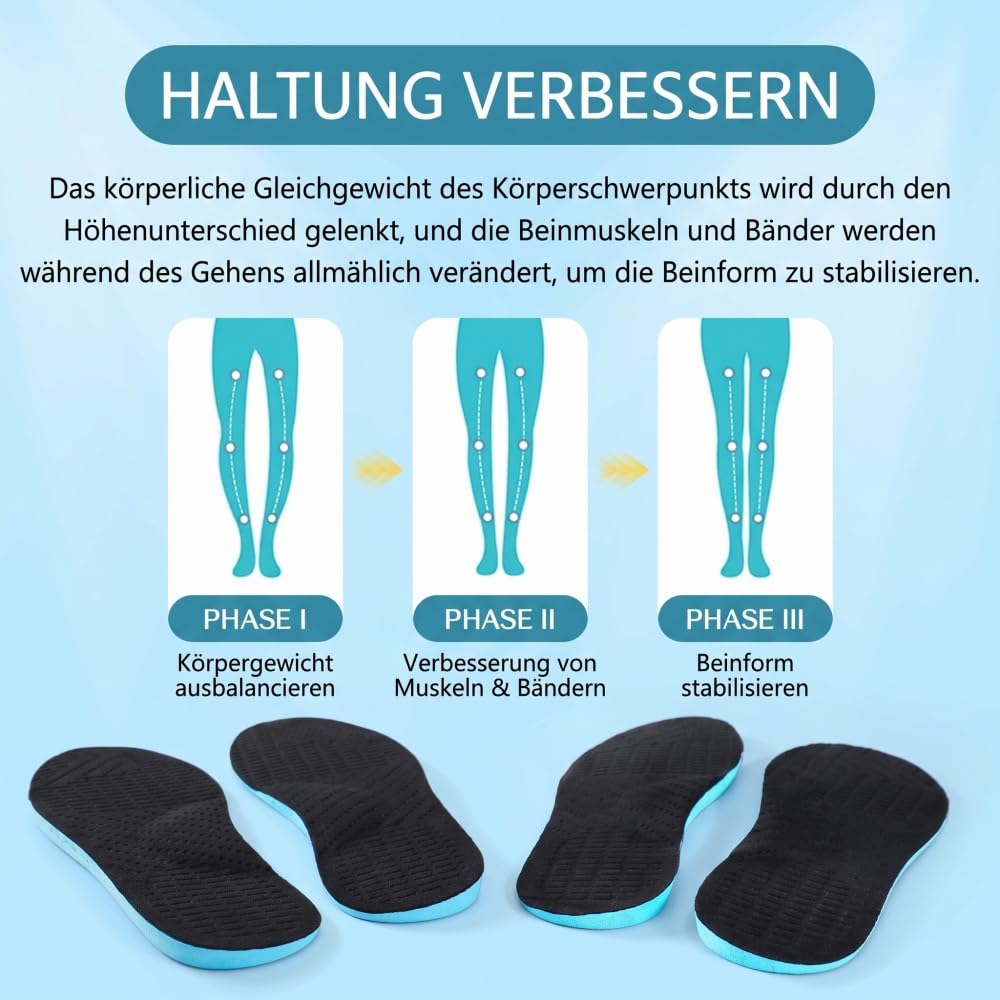 XINIFOOT Orthopädische Einlegesohlen zur Haltungskorrektur und Fußausrichtung, Plantarfasziitis, Pronation, Plattfüße, Fußgewölbeunterstützung, Supinationsentlastung