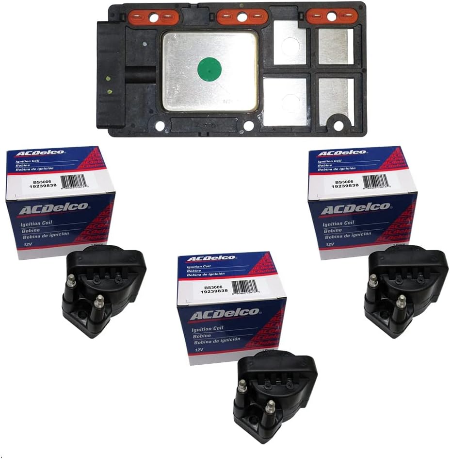 Herko LX348 Ignition Control Module + 3 OEM-ACD BS3006 Ignition Coils