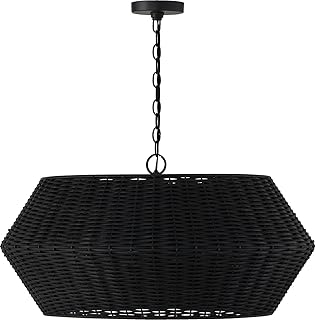 Capital Lighting 347861MB Boca Modern Handcrafted Woven Rattan Hexagon P...