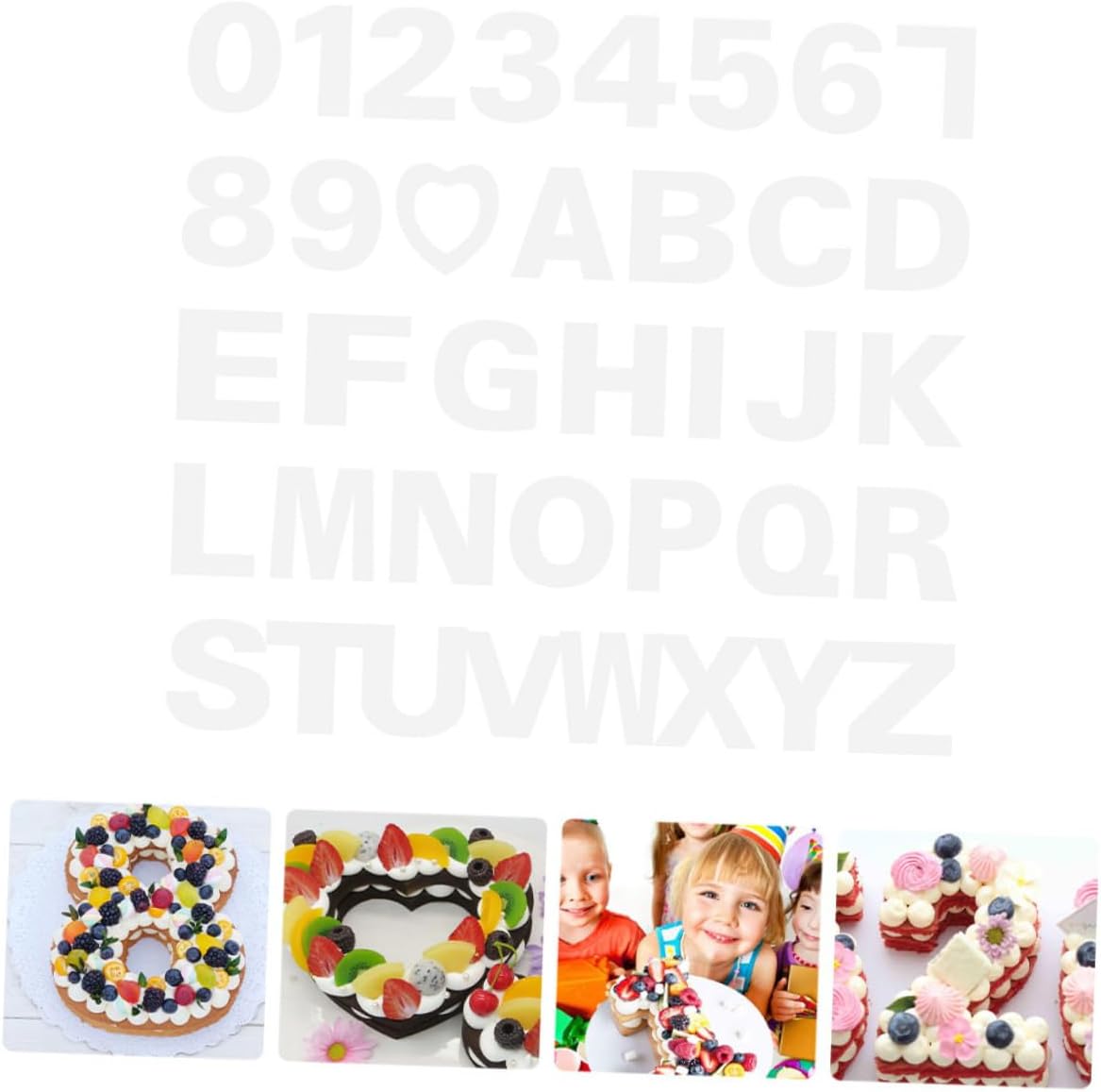 37pcs Alphabet Cake Stencils Number Cake Molds Digital Baking Templates Easy to Use Clean for DIY Decorations