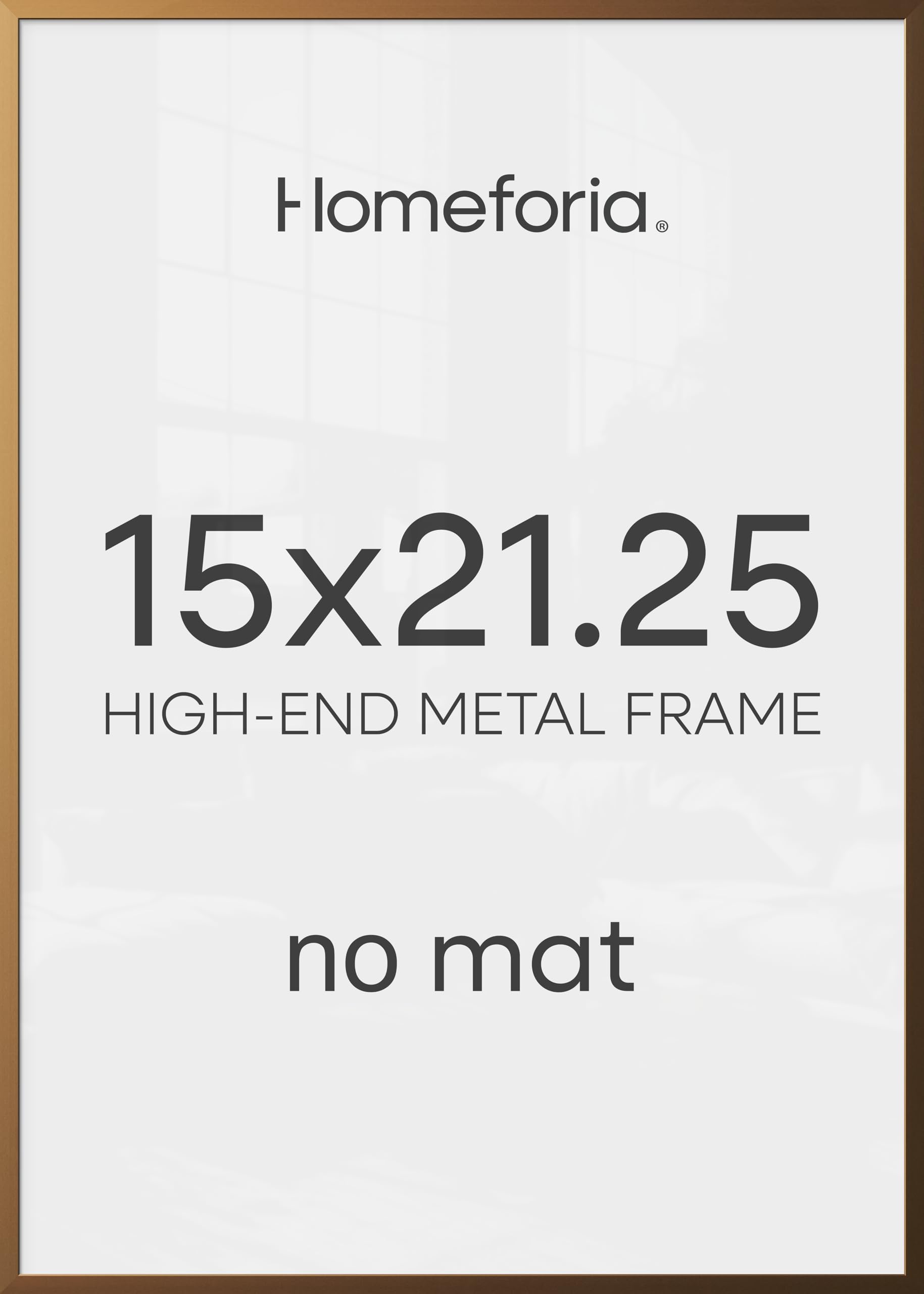 Homeforia 15x21.25 Bronze Puzzle Picture Frame, High-End Metal, Glass | High End Aluminum, Tempered Glass, 15x21.25 in Edge-to-Edge Display 21.25x15, Wall Kit, Set Of 3