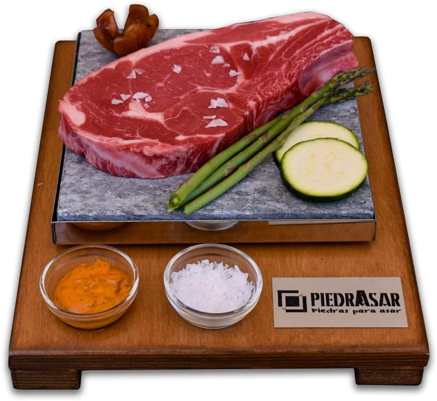 Piedra Para Carne de 20x20 Modelo Roble 2S con Placa Personalizada