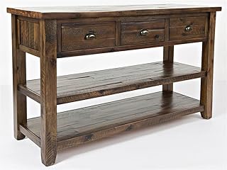 Jofran Artisan's Craft 50'' Distressed Acacia Farmhouse Console Sofa Table, Lx18''Wx30''H, Dakota Oak