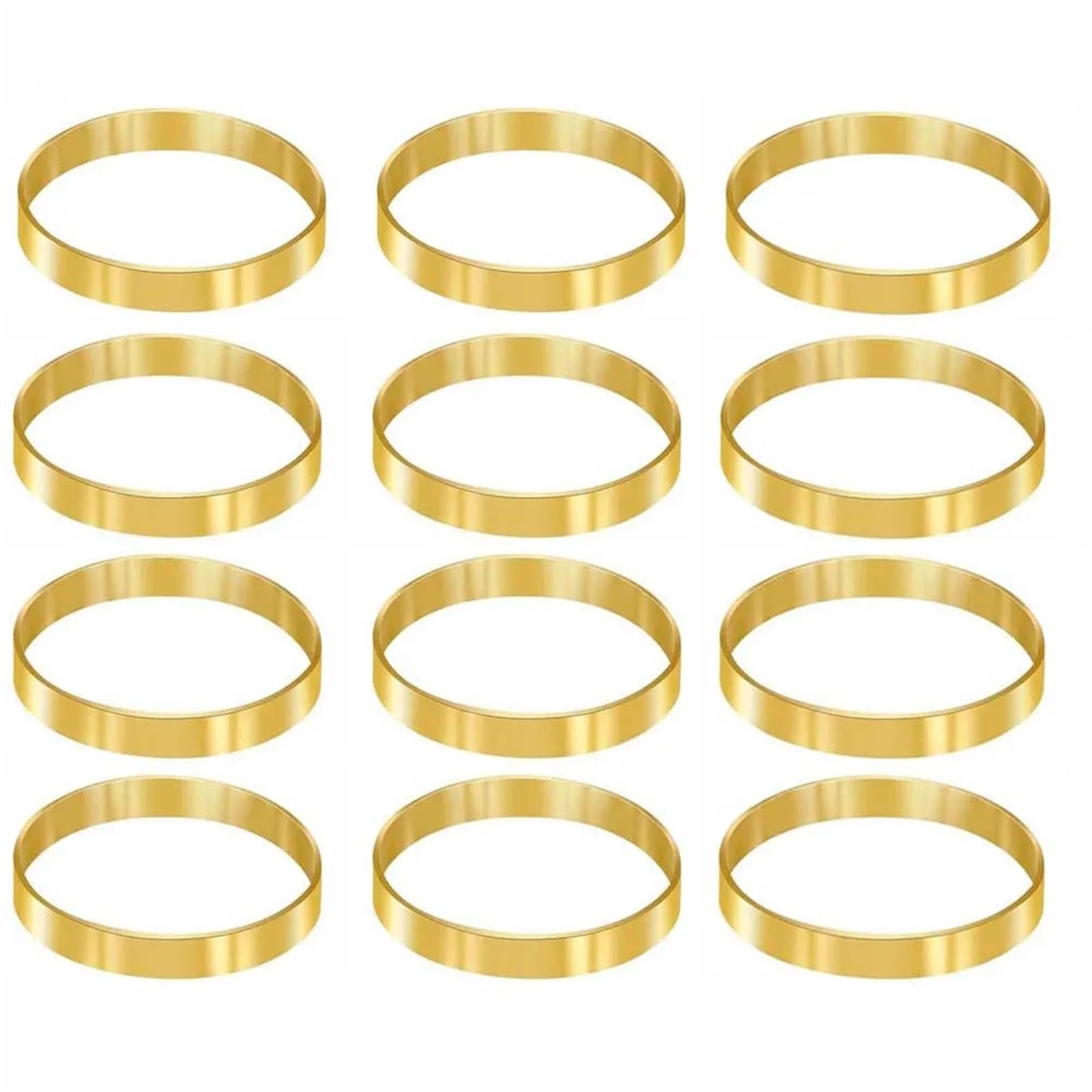 36PCS Gold Napkin Rings for Cloth Napkins, Metal Bulk Rings for Wedding Table Decor