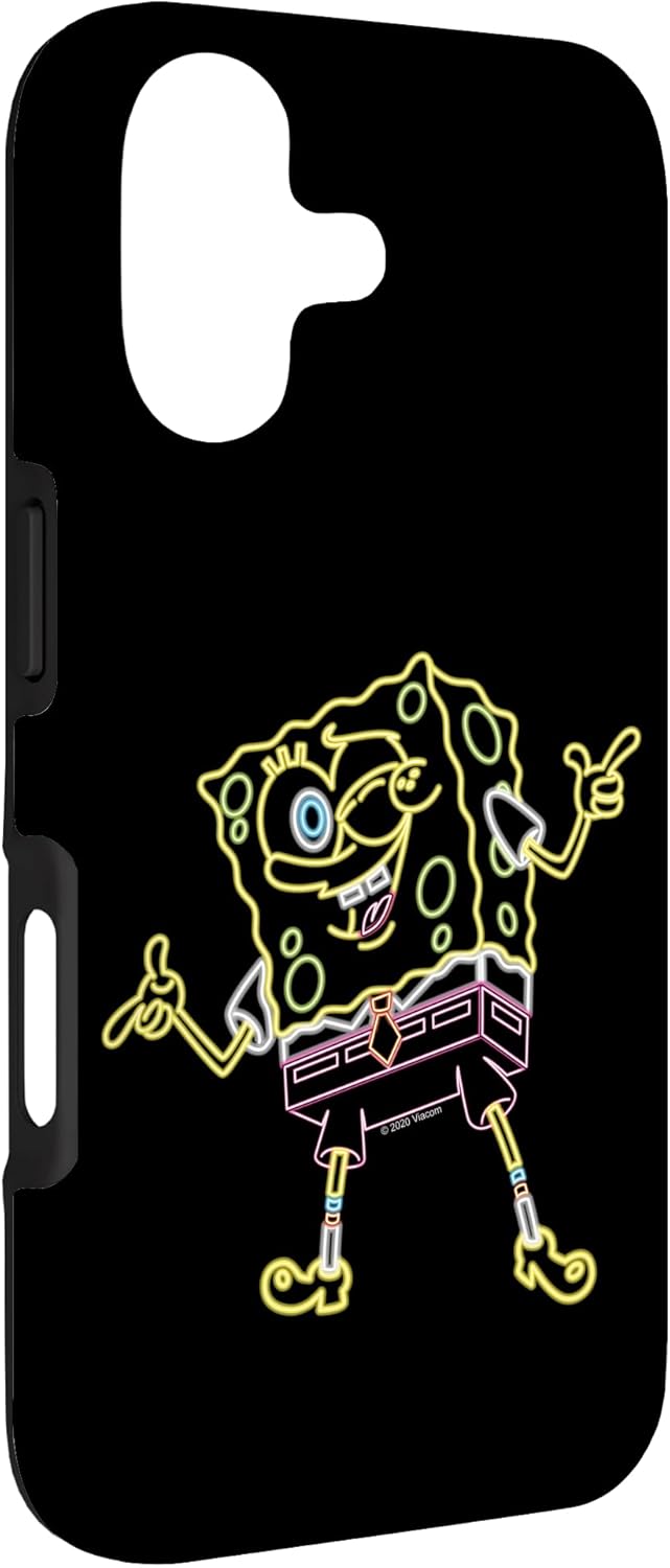 Spongebob Squarepants Neon Line Art Case for iPhone 17