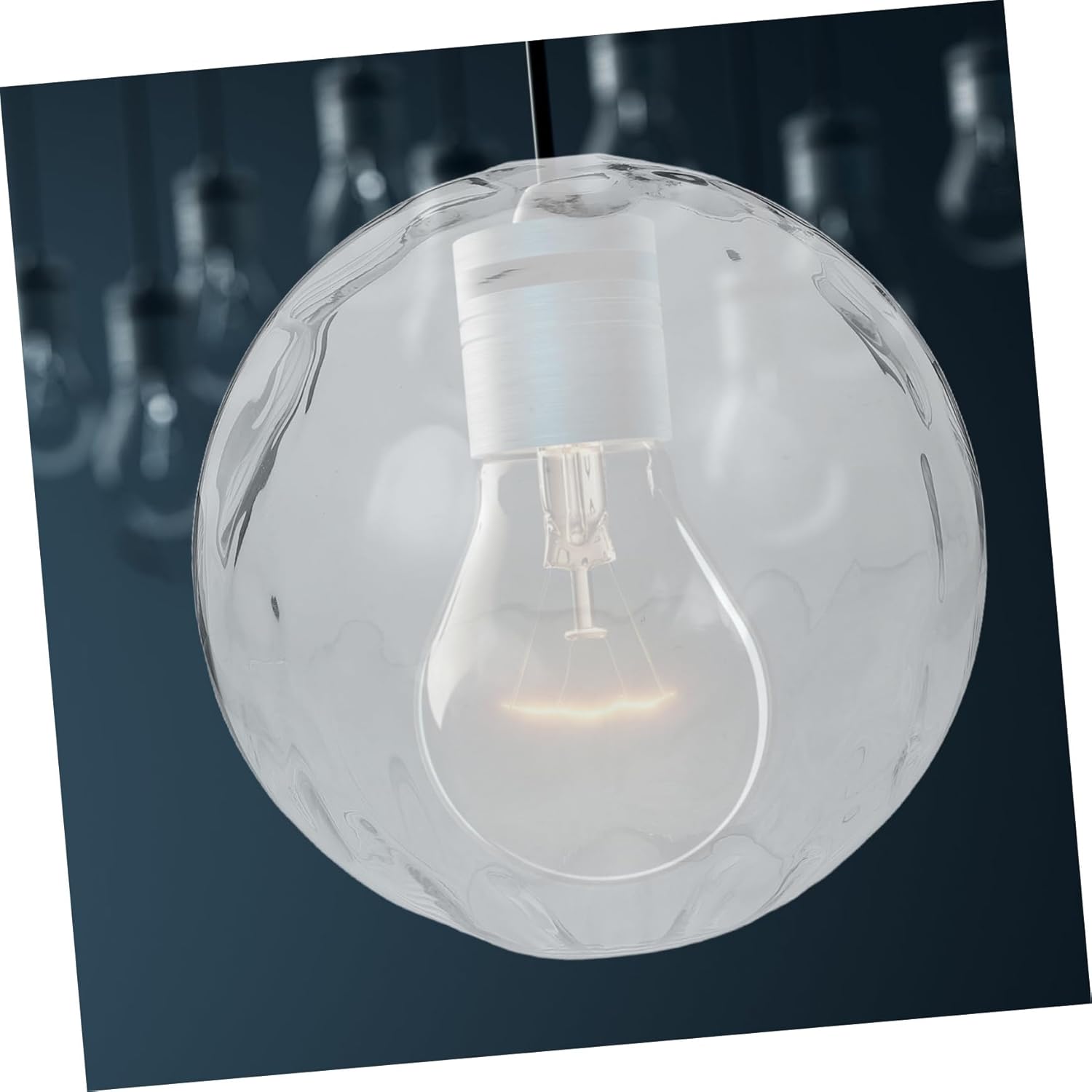 MERRYHAPY Clear Glass Globe Lampshade Transparent Light Fixture Cover for Table Lamps and Chandeliers Soft Lighting Design Decor Accent