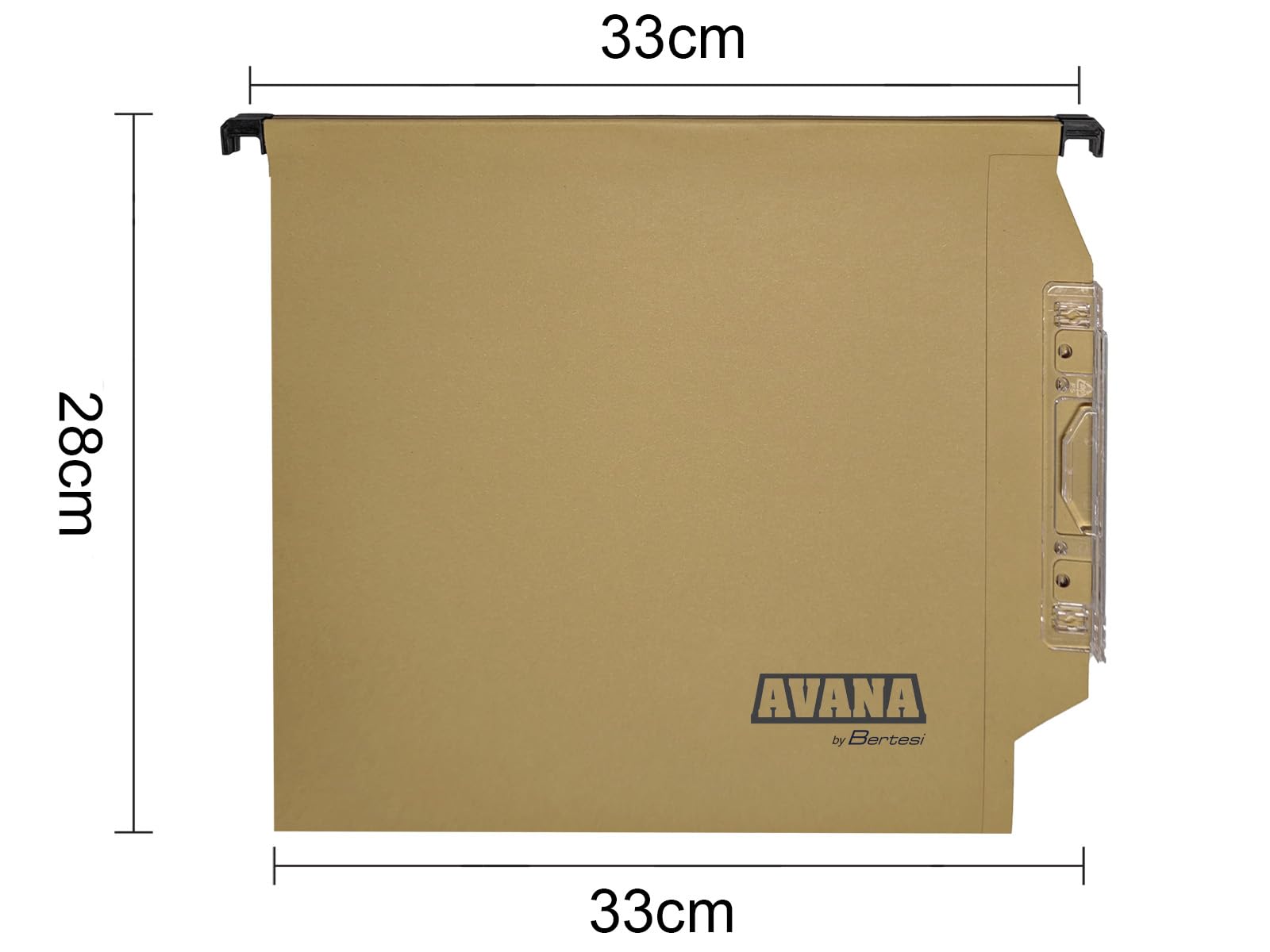 Cartelle sospese per armadi AVANA 33 cm fondo a V avana