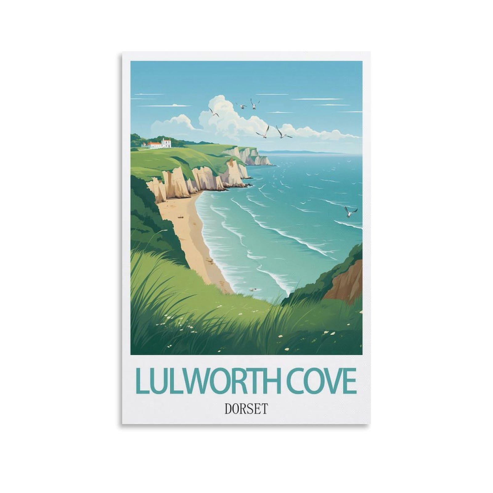 Metal Tin Sign,Lulworth Cove Dorset,Vintage Bar Club Cave Home Kitchen Rustic Wall Art Decor Funny Sign 20x30cm