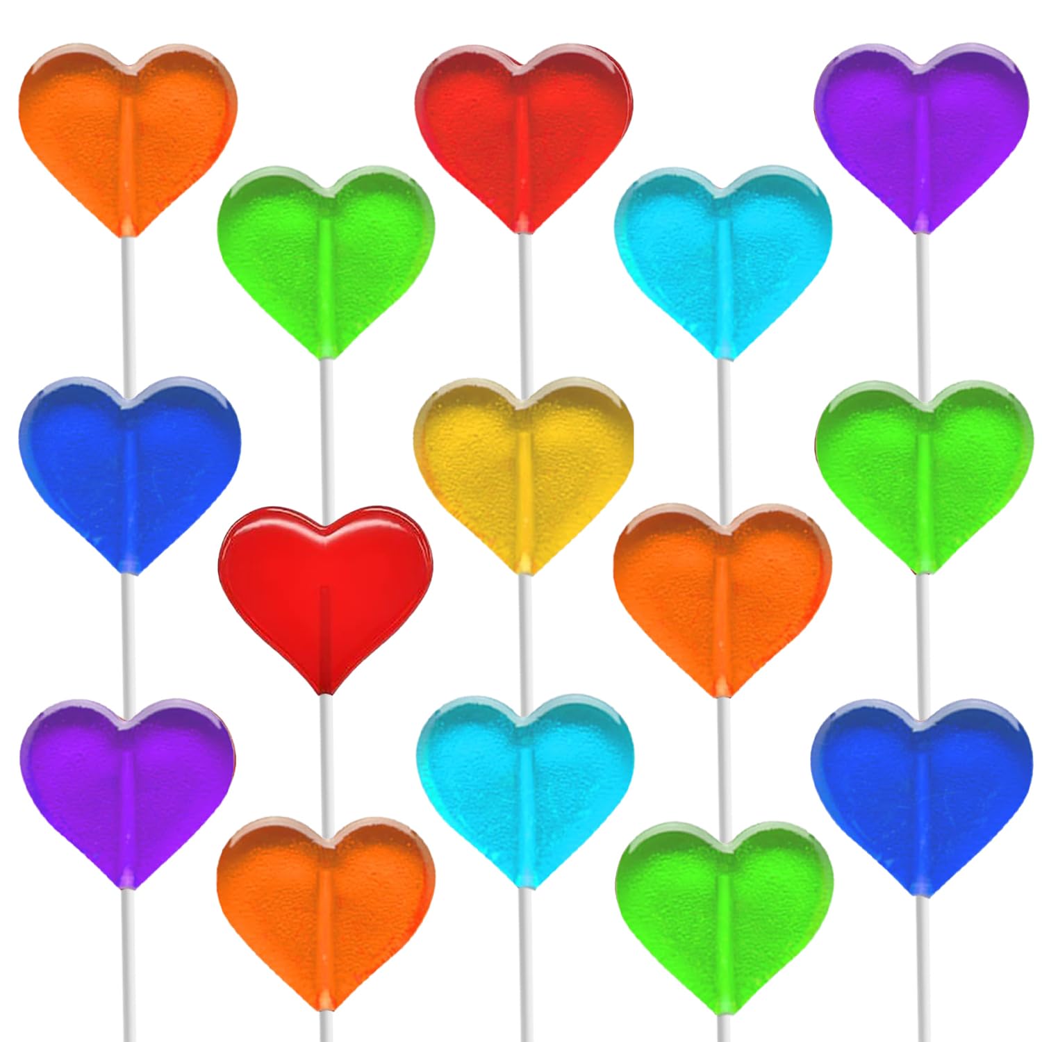 Fruidles Lollipops 30 Lollipops, Heart Flavor Mix Mini Heart Shaped Flavored Delicious Lollipop, Individually Wrapped, 5g Lollipop
