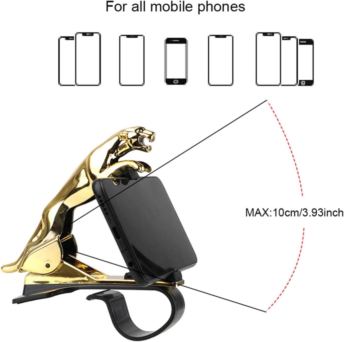 Uchwyt Telefon Uchwyt Samochodowy Na Telefon Leopard Design Komórkowy GPS 360 Stopni Mocowanie Regulowany Klips Mocujący Akcesoria Wspornik Do Samochodu