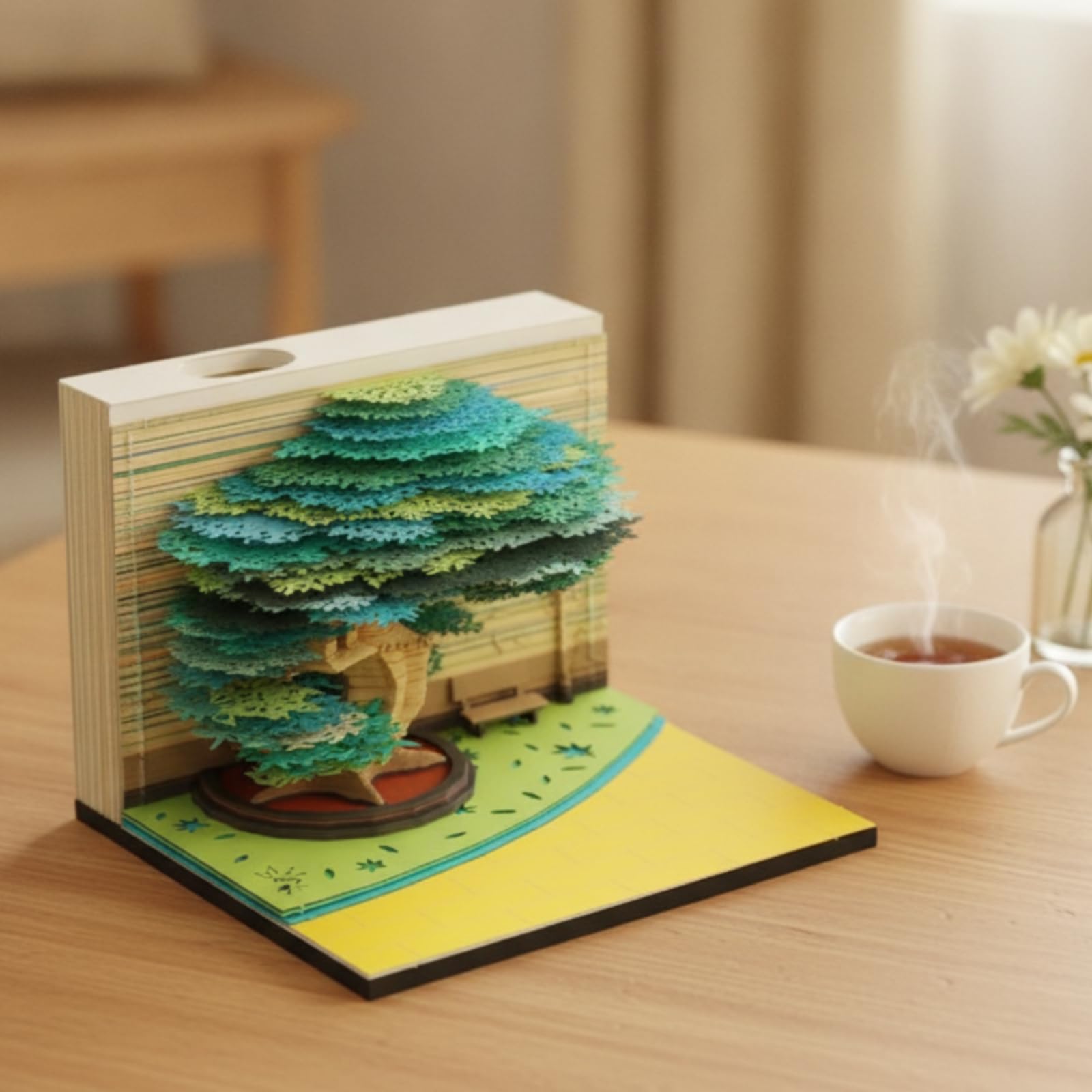 Bloc Notas 3D, 千与千寻（带灯） | , Bloc Notas con Escultura Papel, para Escritorio