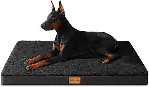 Patas Lague Cama ortopédica XL para perros grandes de 42 x 28 pulgadas, suave y cómoda cama para perros grandes con funda extraíble lavable, tapete