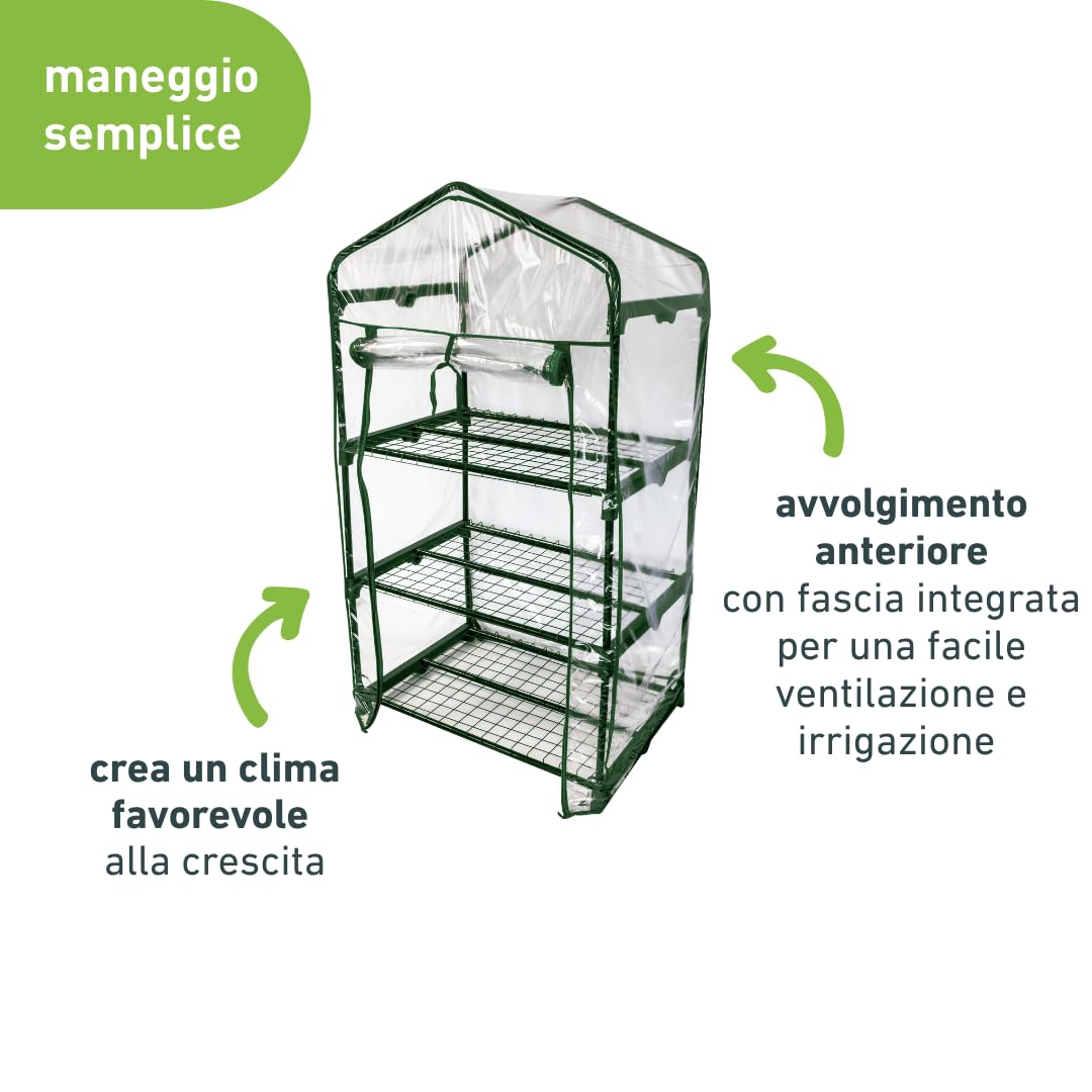 Windhager Serra per Balcone, per Erbe, pomodori & Co 68 x 49 x 128 cm