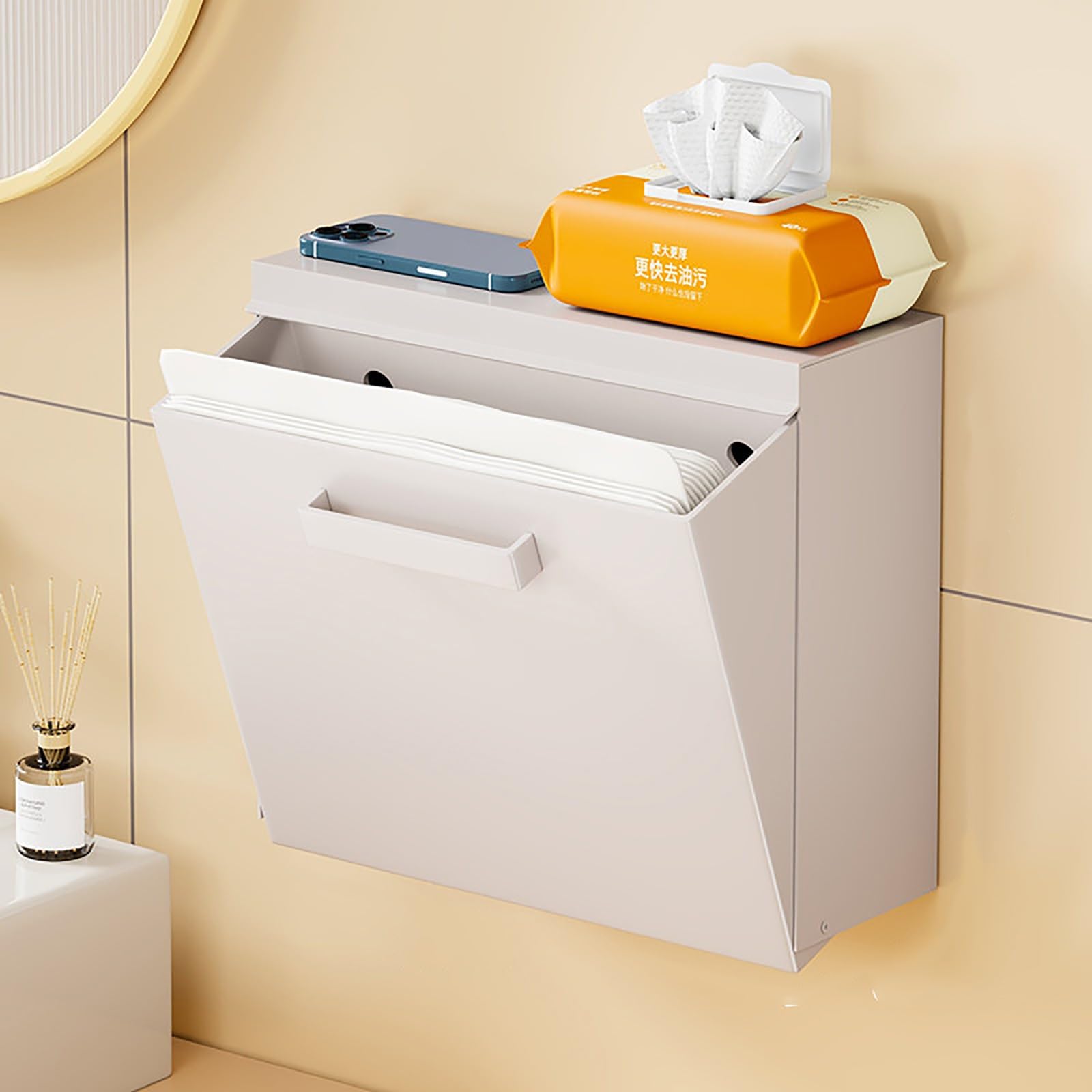 Naścienny dozownik ręczników papierowych uchwyt na papier toaletowy i chusteczki metalowy ręcznik do rąk do łazienki biały design oszczędność miejsca solut