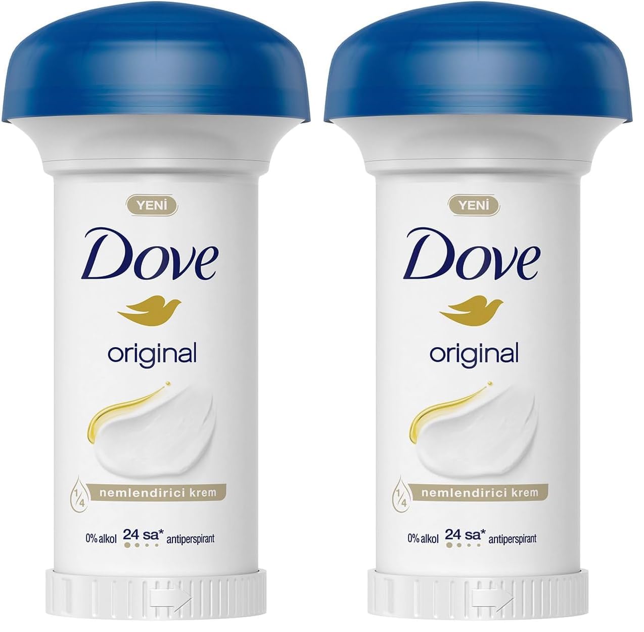 Dove Original Kadın Stick Deodorant 1/4 Nemlendirici Krem Yeni 50 ml (2 paketi)