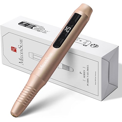 MelodySusie Pen-Shaped Portable Cordless Nail Drill,PC180G 25000RPM Rechargeable Electric File with LED Display for All Nail Care, Manicure Shaping & Acrylic Gel Removal for Nail Artists DIY at Home