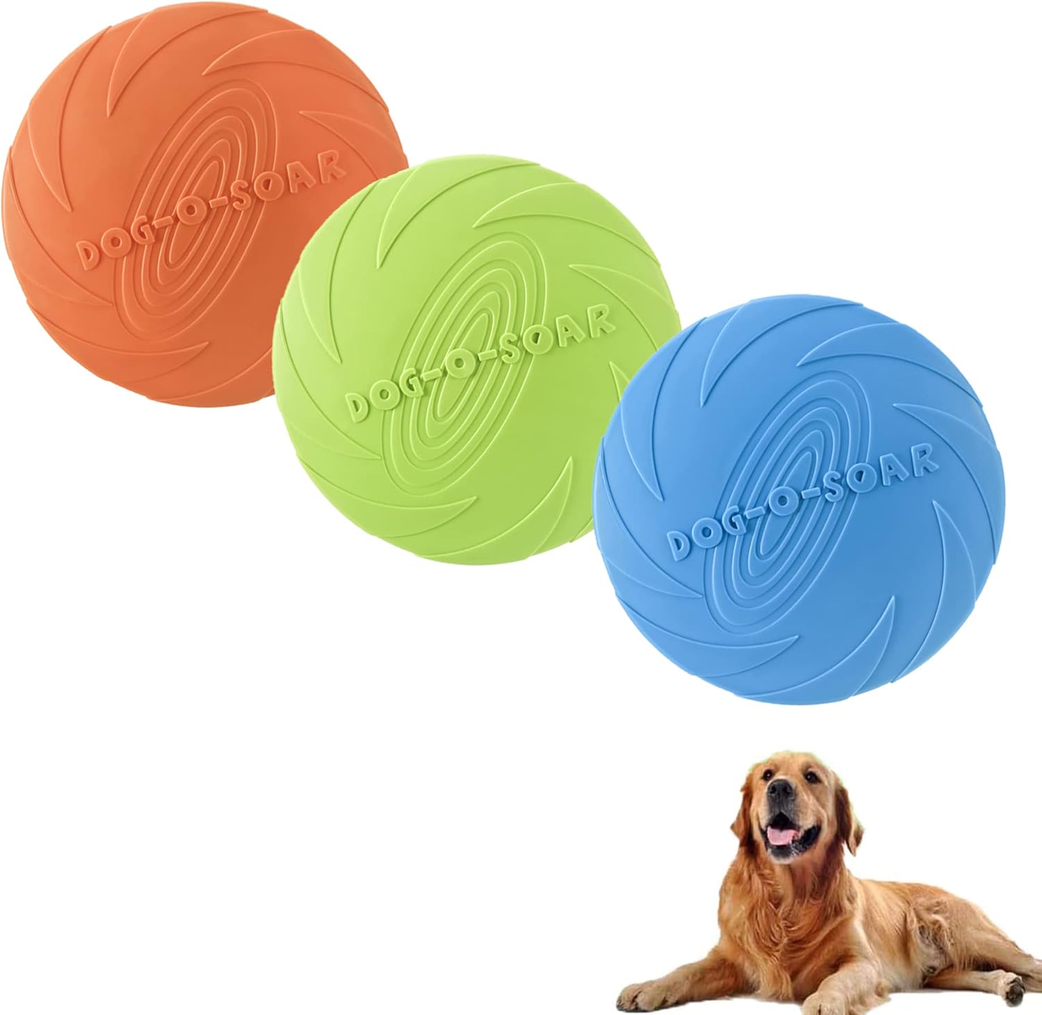 XUBX Set of 3 Dog Flying Disc, Pet Frisbee, Flying Disc Dog Toy