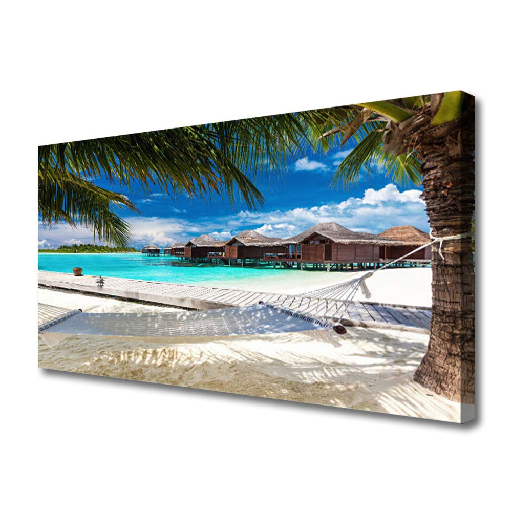 Toile imprimée océan 100x50cm pour créer une ambiance évasion design dans votre chambre