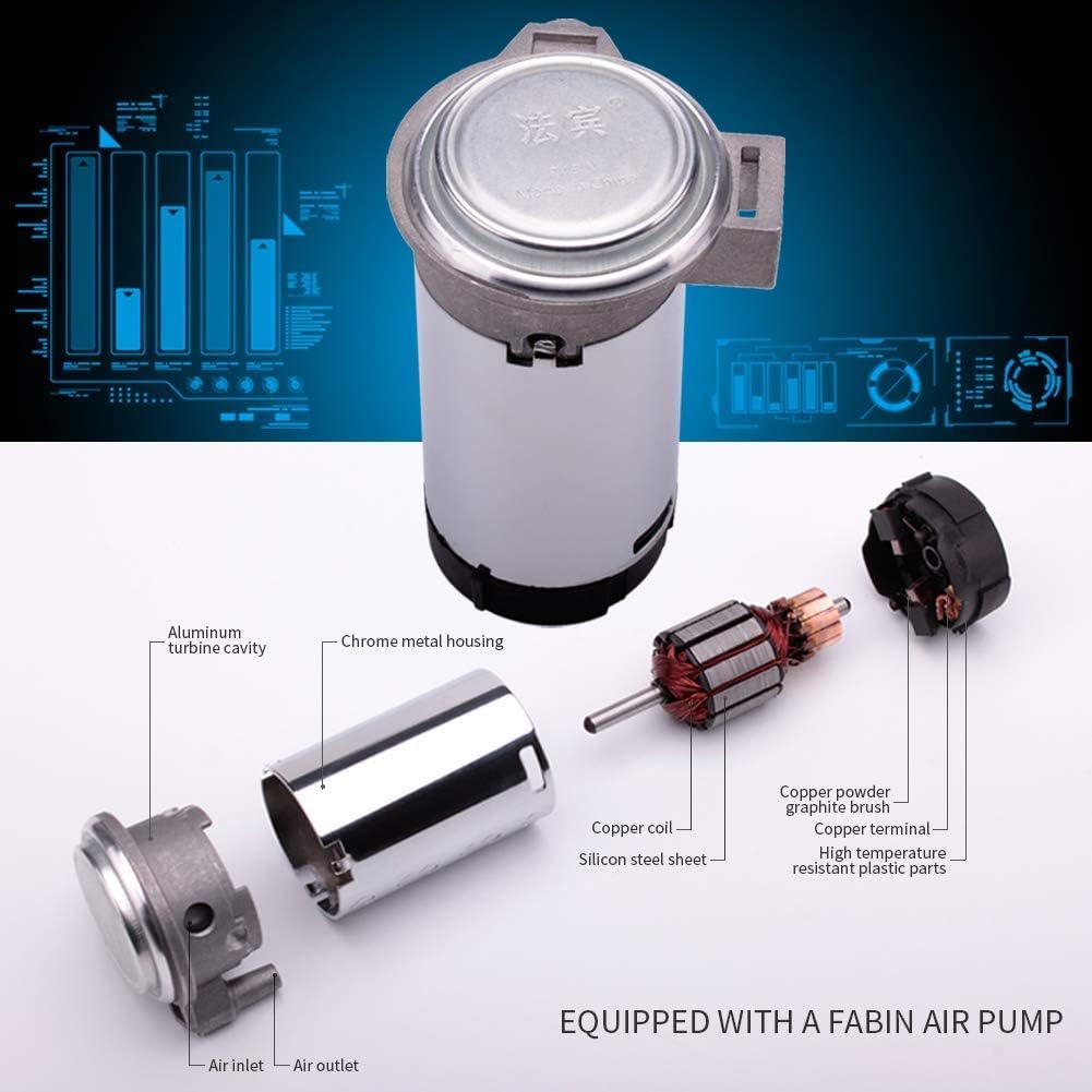 FARBIN Car Horn for Honda series.12V 150db Super Loud Air Horn,Chrome Zinc Dual Trumpet,Truck Horn with Compressor and Wire Harness,for Any 12V Vehicles