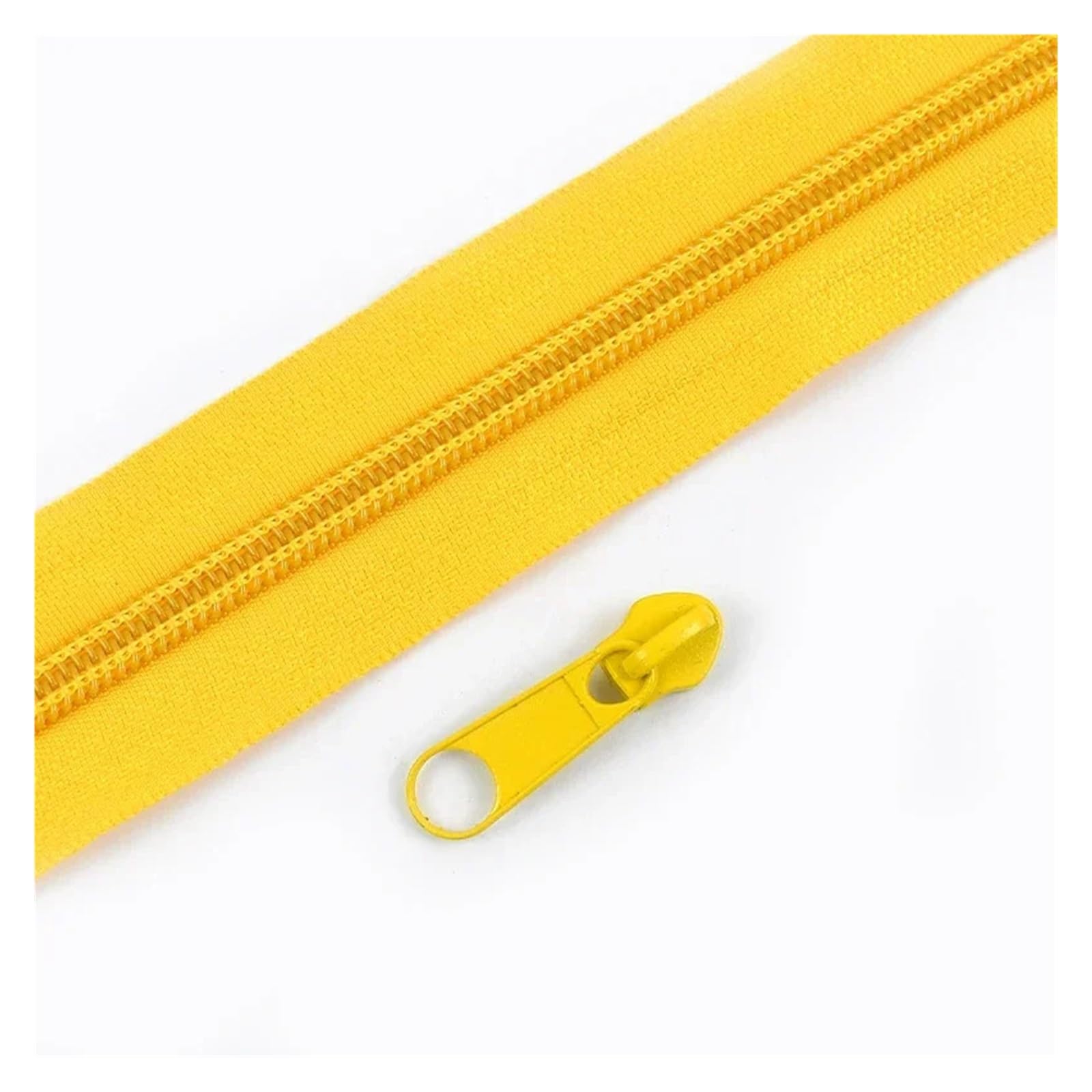 2/5/10M 3# 5# Sewing Zippers at the Meter with Slider Rainbow Nylon Zipper Tape Zips Garment Decorative Zip Repair Kits(Gold,2MZips 2PcsSliders)