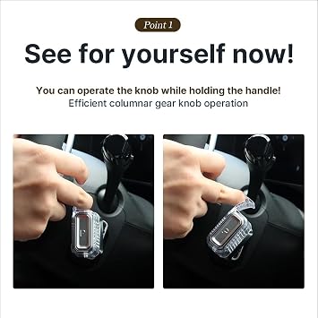 FICS Easy-Way Gear Knob Extension for Hyundai (Santa Fe 2024, 2025), (Sonata 2024, 2025), (Kona 2024, 2025), and (Tucson 2025) Enhanced Gear Shift Control for Improved Driving Experience