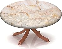 Vista 15 de Mantel con patrón de mármol, borde elástico, adecuado para catering y cocina, se puede limpiar para mesa redonda de comedor, para mesas redondas