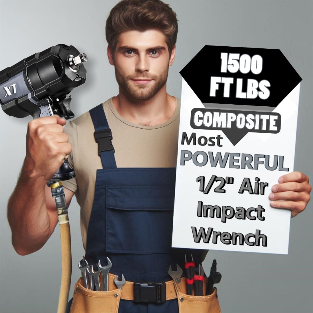 NEW! Compatible with EARTHQUAKE XT 1/2 in. Composite Ultra-Torque Air Impact Wrench, Twin Hammer, 1500 ft. lbs. : The Most Powerful Air Impact Wrench on the Market