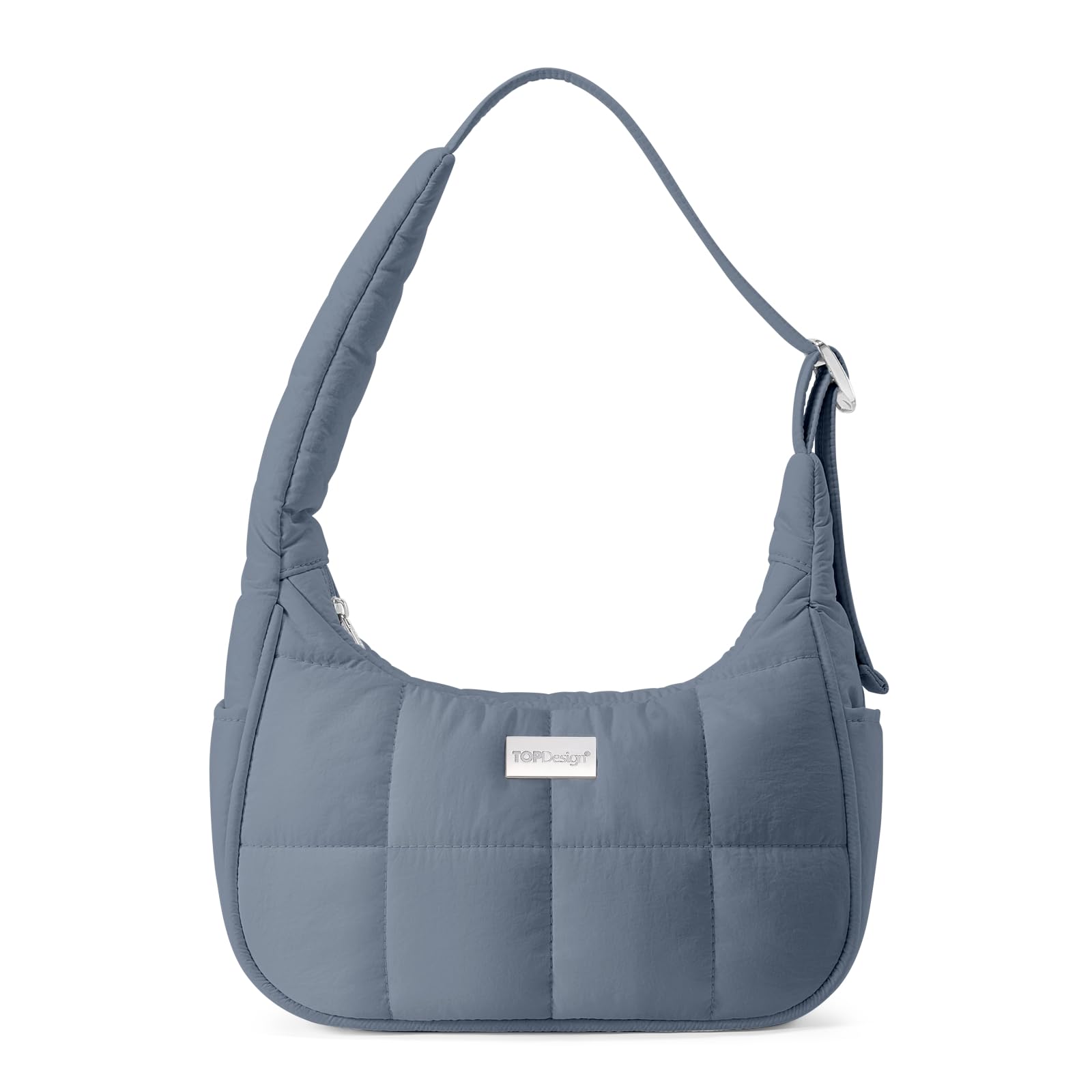 TOPDesign Puffer Shoulder Bag for Women Ultra Lightweight Hobo Tote Handbag Mini Clutch Purse with Zipper Adjustable Strap