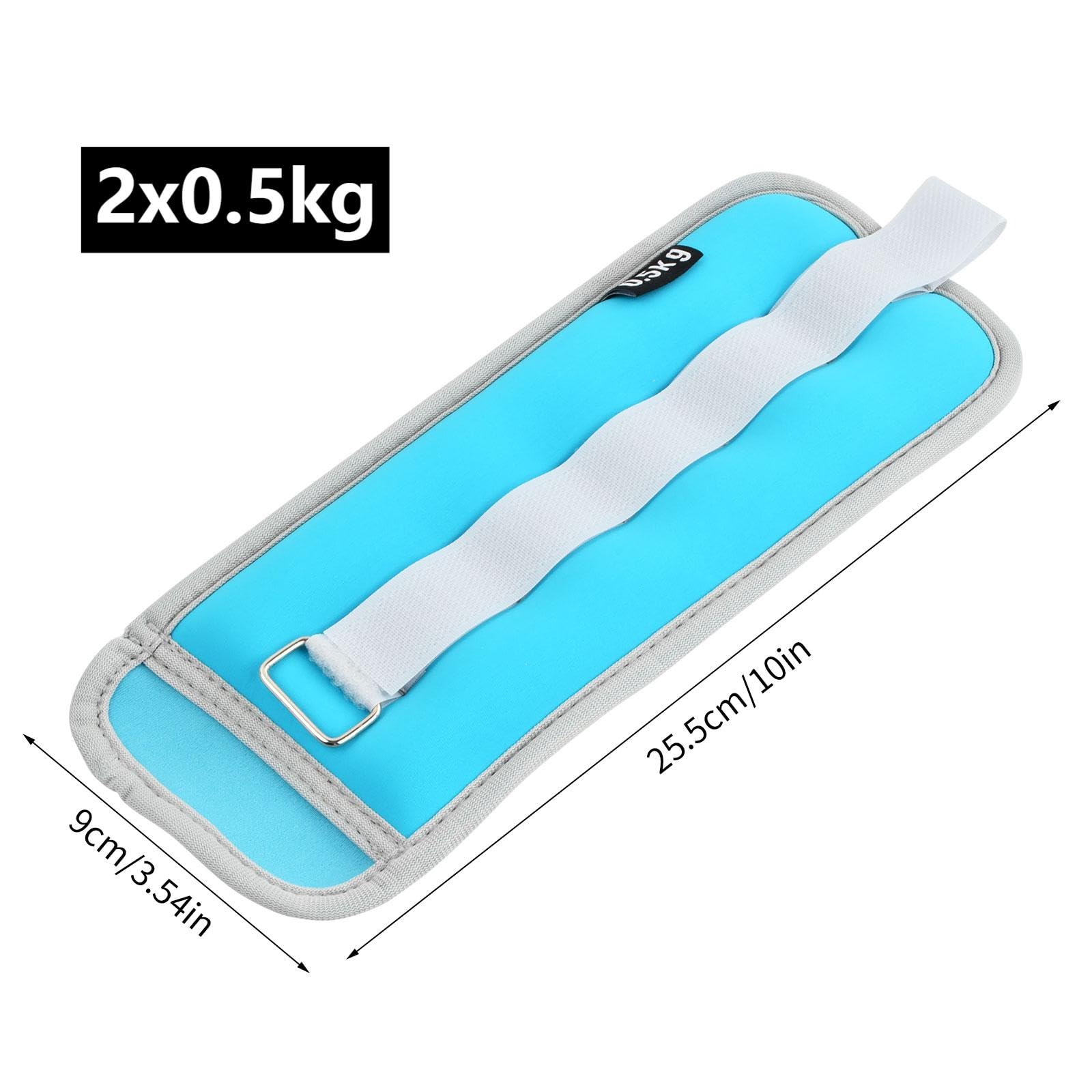 2 Pezzi Peso Caviglia, 0,25/0,5/0,75kg Cavigliere Pesi Polsini con Pesi per Piede, Polsiere Appesantite, Cavigliere Appesantite per Fitness Fisioterapia Yoga Ginnastica Aerobica