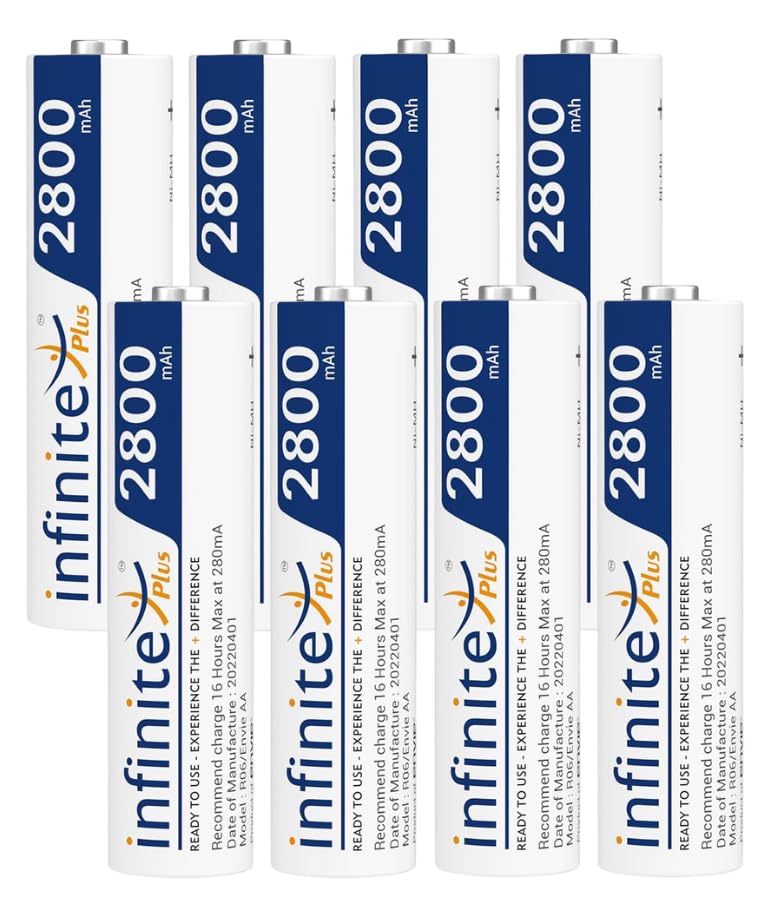Envie (AA2800RTU8PL) Infinite Plus AA High Capacity 2800 mAh Ni-MH Rechargeable Battery (Pack of 8)-image-36