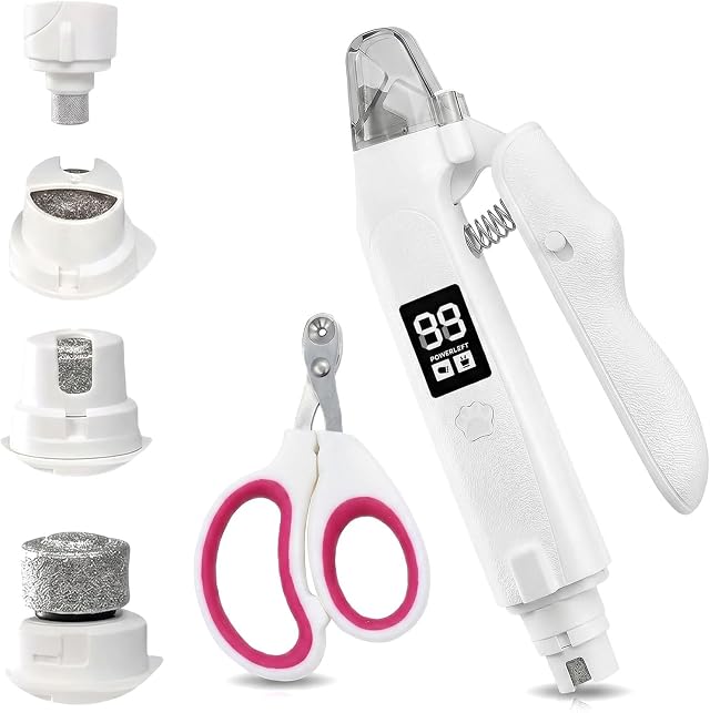CECOMBINE Lichtschere Pro, 2 in 1 Krallenschere für Hunde mit Licht,Trimmer, Nagelfeile,Manuelle Krallenschere Katzen, Krallenschleifer für Hunde, Krallenschere Katzen für Hund, Katzen, Kaninchen