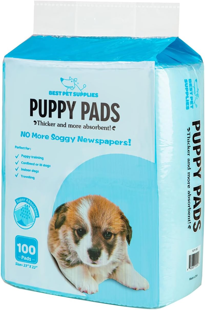 Best Pet Supplies Puppy Pads – Disposable, Dog Training Potty, Super Absorbent Baby Blue Puppy Pee Pads for Dogs (100 Count) Best Pet Supplies Puppy Pads – Disposable, Dog Training Potty, Super Absorbent Baby Blue Puppy Pee Pads for Dogs (100 Count)