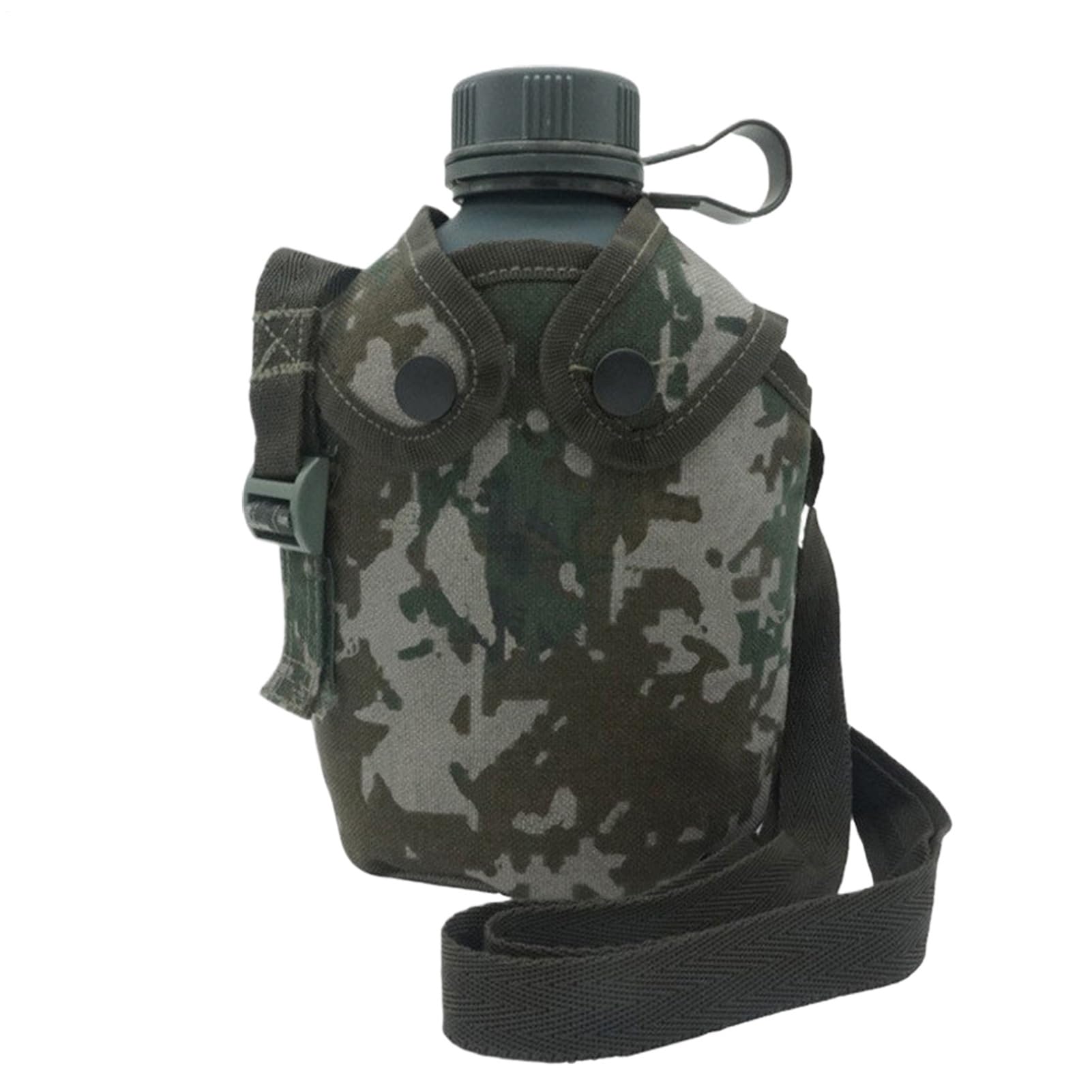 1 Litre Camping Army Canteen Water Bottle Insulated Bottle with Camouflage Cover Outdoor Army Green Kettle Water Bottle