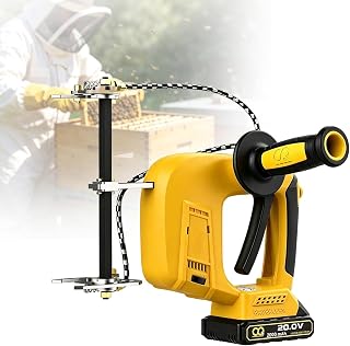 B-ee Remover, Electric B-ee Shaker, 9-Speed 600-2000bpm High-Frequency Micro-Vibration Safely Shakes Be-ES Off Frames Without Harming Queen Or Brood, 2000 Frames/Charge(Yellow,1 Battery)