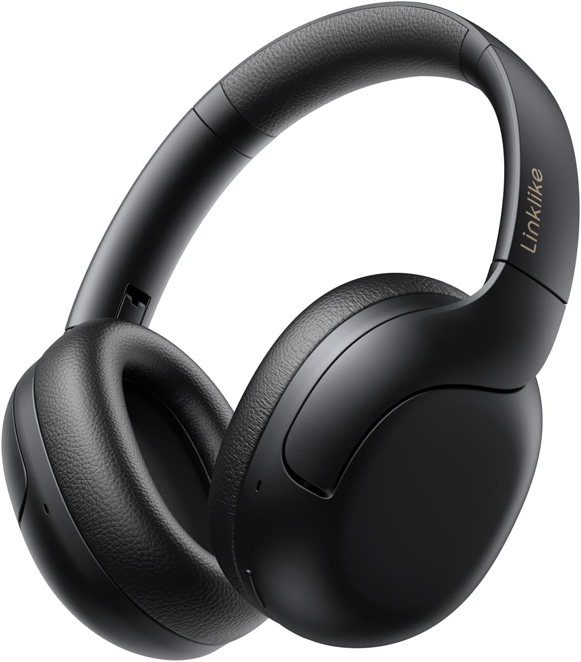 Linklike Active Noise Cancelling Headphones,180H ANC Playtime 50dB Over Ear Headphones Hi-Res Audio, Touch Control Foldable Bluetooth 5.3 Headset,Clear Calls,IPX5 Waterproof for Travel/Gym/Office