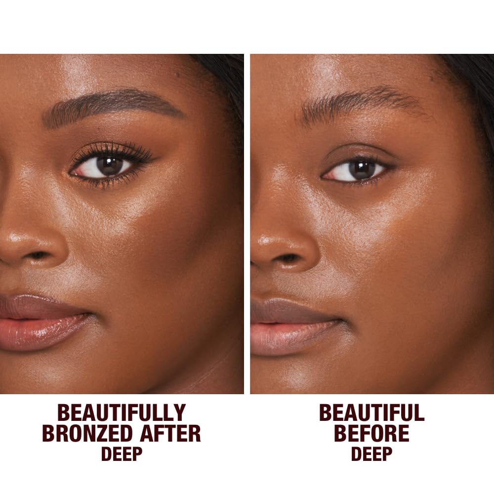 Charlotte Tilbury Beautiful Skin Face Makeup & Body Cream Bronzer - Hydrating Hyaluronic Acid & Pro Vitamin D3 to Blur for a Sun-Kissed Glow - Up to 16Hr Wear, Sweat & Humidity Proof