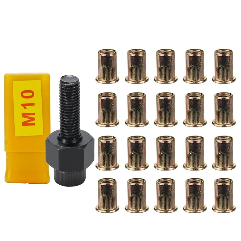 Kit Rebitador Manual para Porca Rebite M10 HIFESON com 20 Porcas