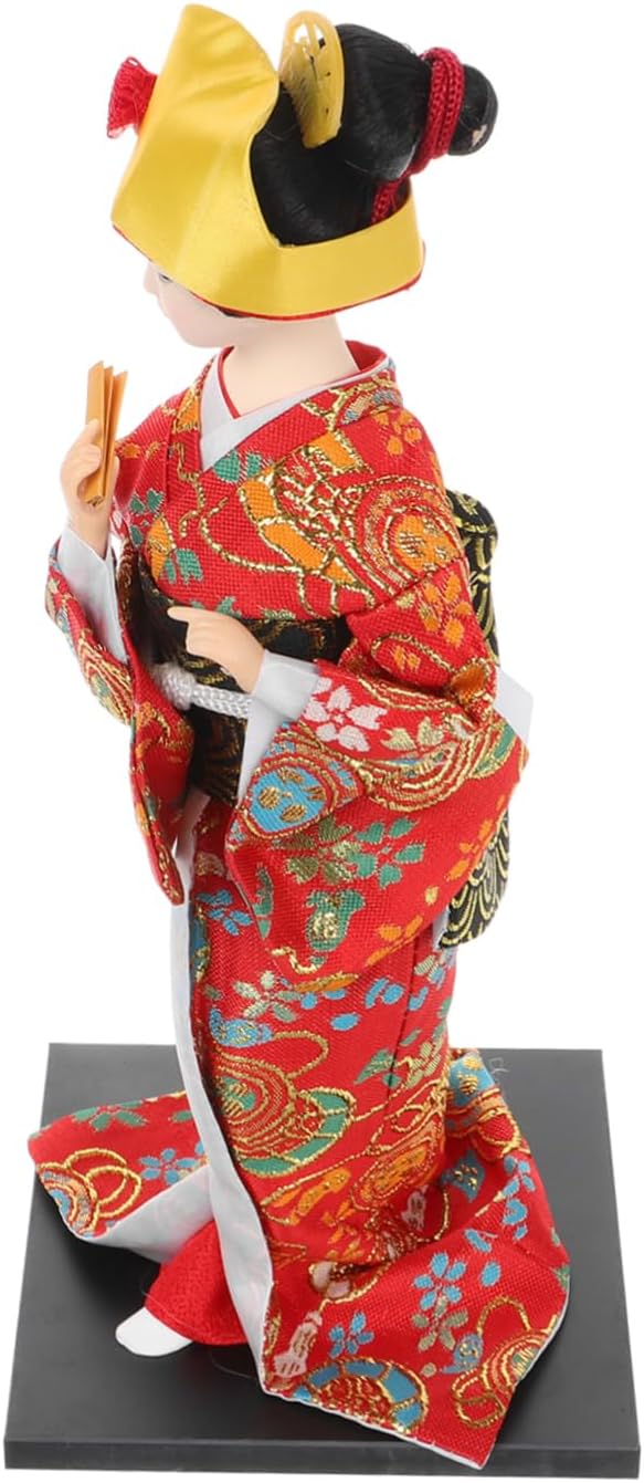 Japanese Kimono Doll Figurine Traditional Japanese Art Sculpture for Home Decor Unique Cultural Display Ornament for Restaurants and Giving