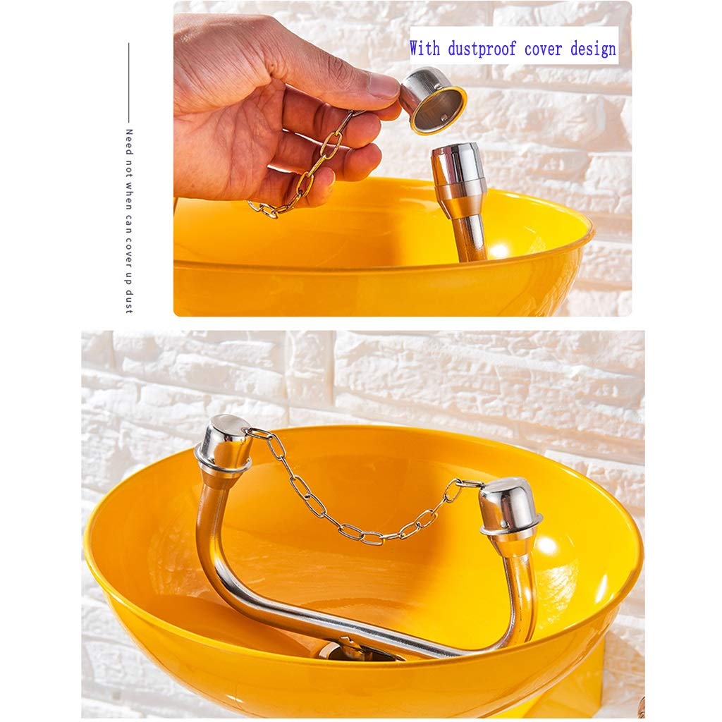 BBGS Lavaocchi con Coperchio, Lavaocchi di Emergenza Spray Doppia Bocca da Laboratorio Dispositivo per La Pulizia degli Occhi da Tavolo/A Parete (Color : Style 3)
