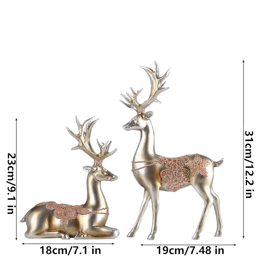 Custom Branded Christmas Deer Figurines