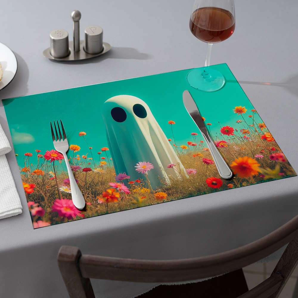 Chemin de table fantomatique nappe occidentale et sets haut de gamme pour grand dîner