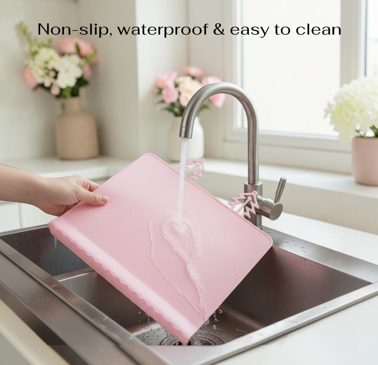 Silicone Baby Food Placemat for Babies & Toddlers with Teething and Table Edge Bumper | BPA Free, Non-Slip & Waterproof, Dishwasher Safe, Heat Resistant & Travel Ready (Sky Blue)