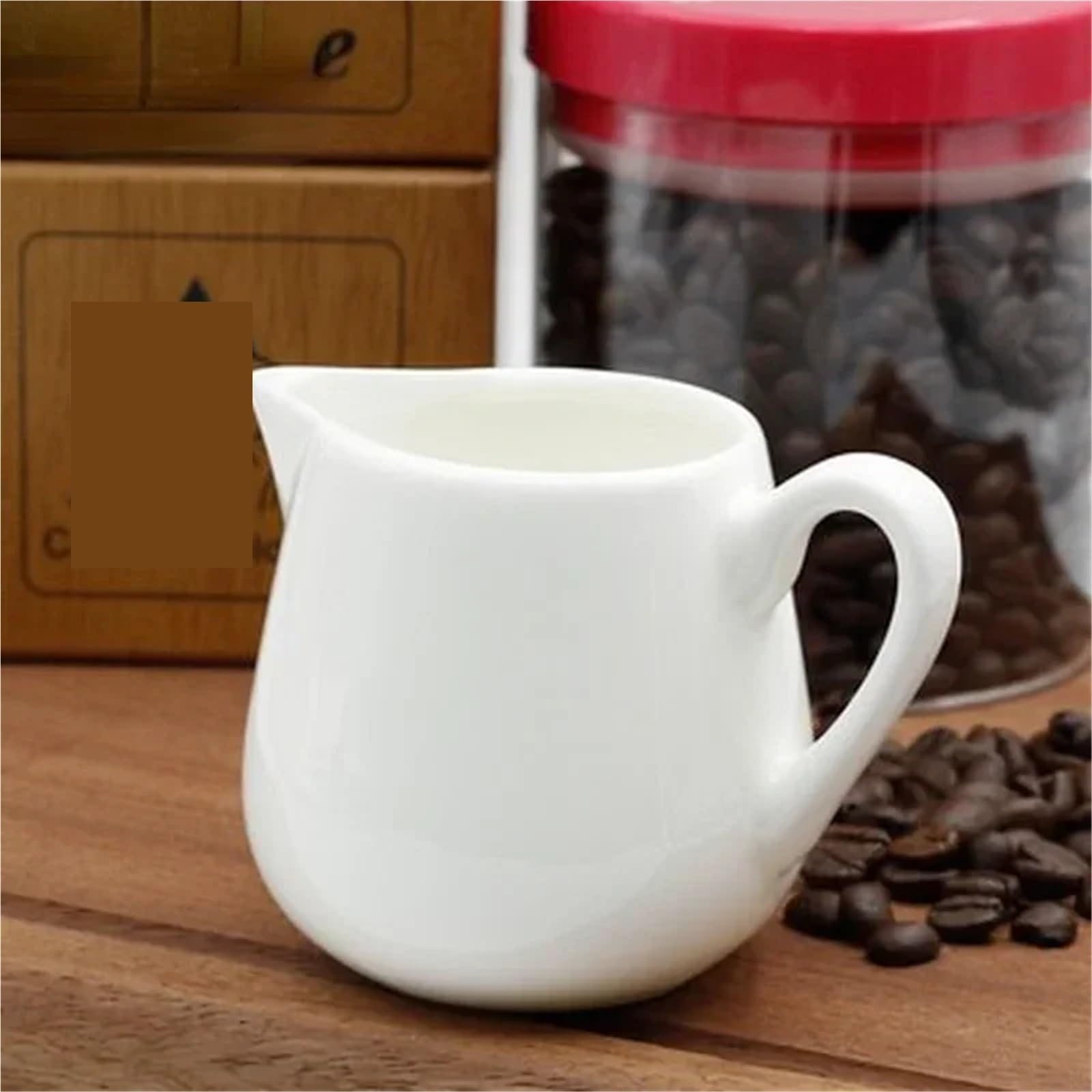 Taza de café Latte Art, té de la tarde, jarra de leche de cerámica, herramientas for hacer Barista, 3 uds. Para café(White-45ml)