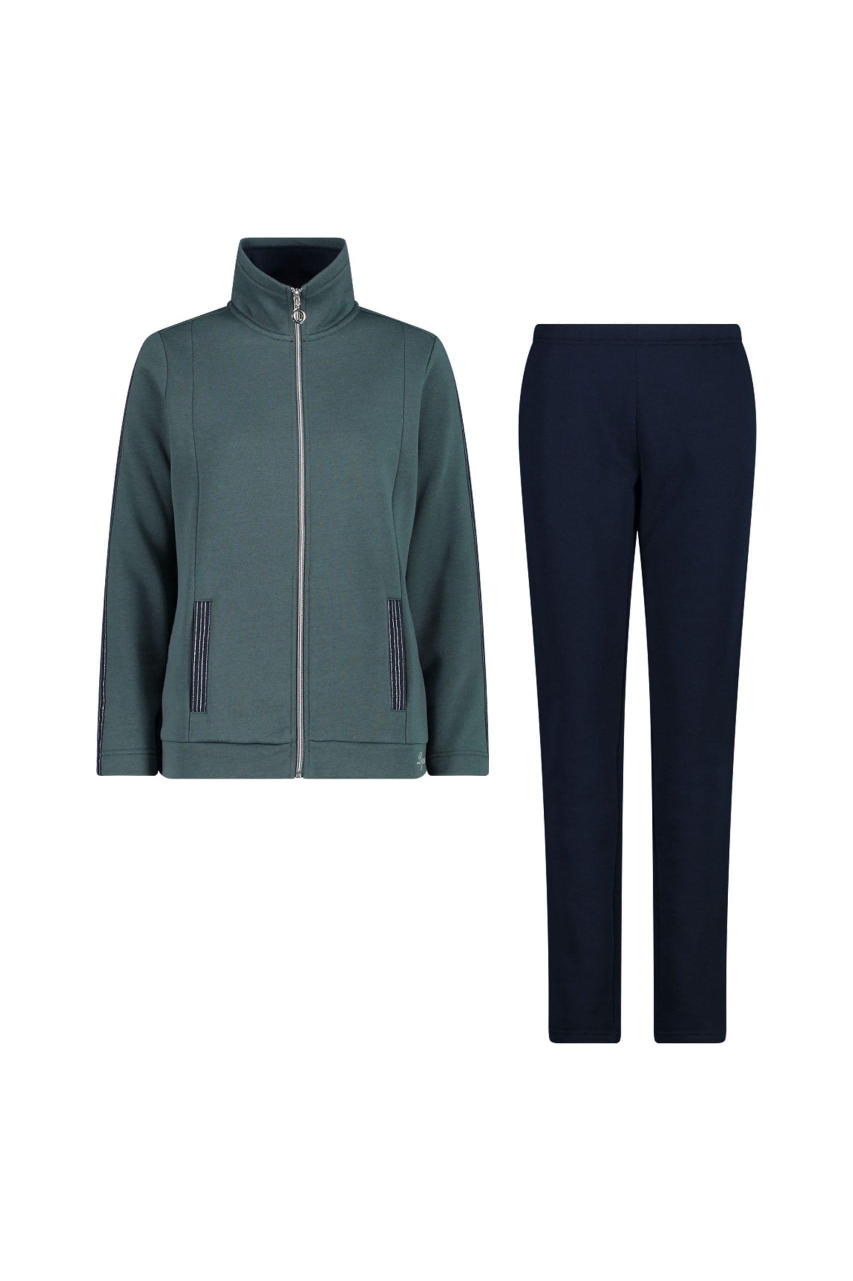 Leo Corsetteria Tuta donna invernale felpata calda per signora con zip cerniera tasche e pantaloni lunghi F.lli_Campagnolo 8Q76287