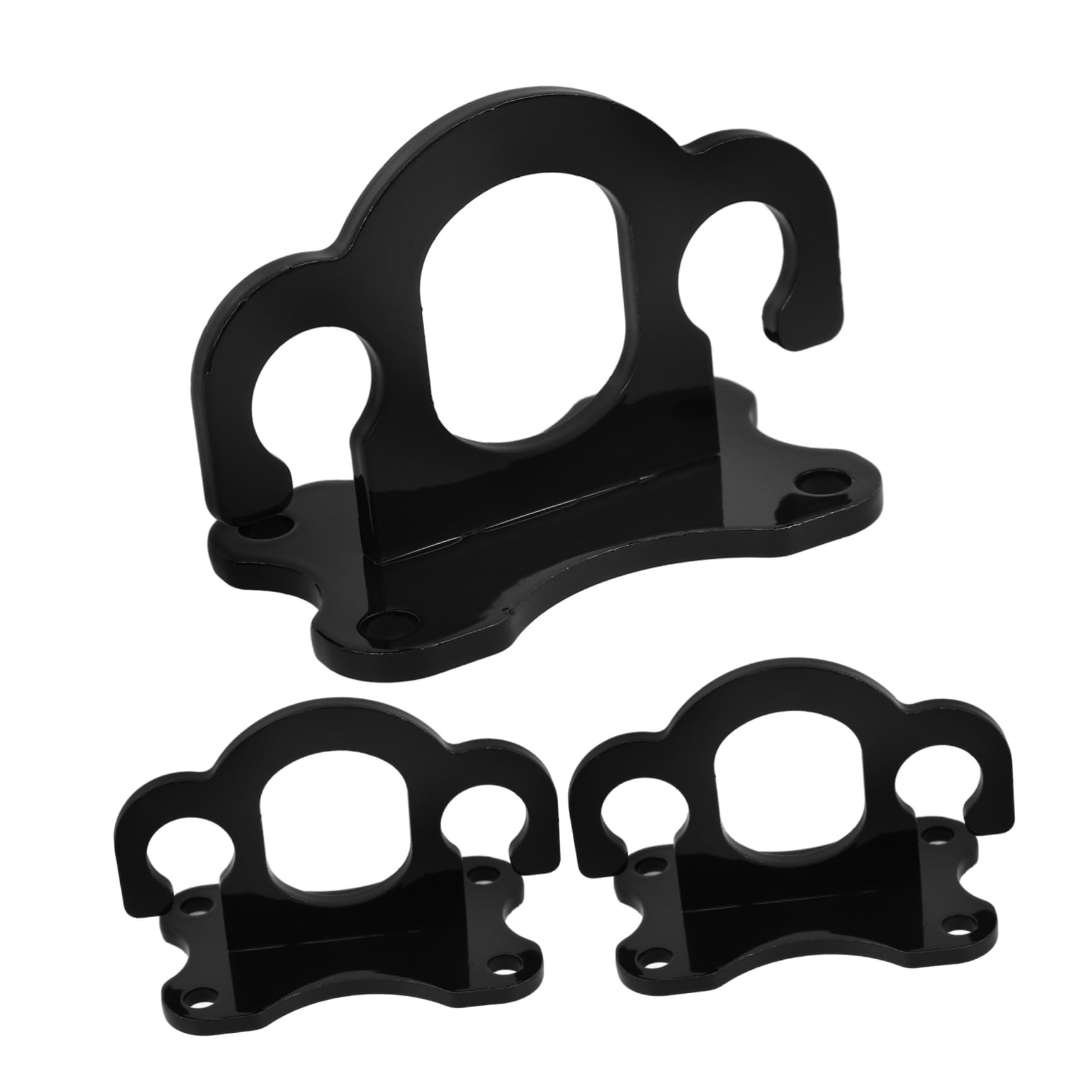 Beavorty Ganchos de Pared para Entrenamiento 3 Piezas Hierro Negro | Soporte Firme para Bandas de Resistencia, Carga Alta, Uso en Yoga Aéreo y Rutinas de Ejercicio